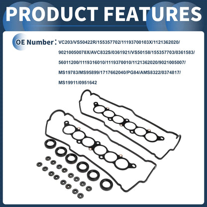Valve Cover Gasket Set for Toyota 4Runner (1996-2002) 3.4L V6