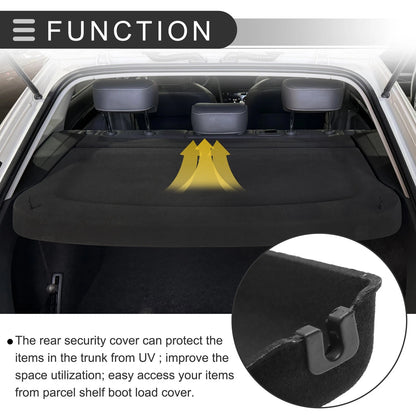 Rear Parcel Shelf Boot Load Cover for Ford FOCUS (2019-2022) Black