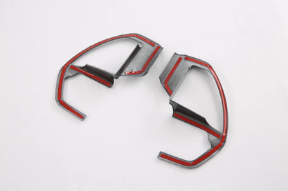 Steering Wheel Frame Carbon Fiber Cover Trim for Toyota Tundra (2022-2023) 2 x