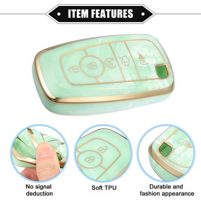 Key Fob Cover 5 Button for Ford Smart Key (Compatible) - Green