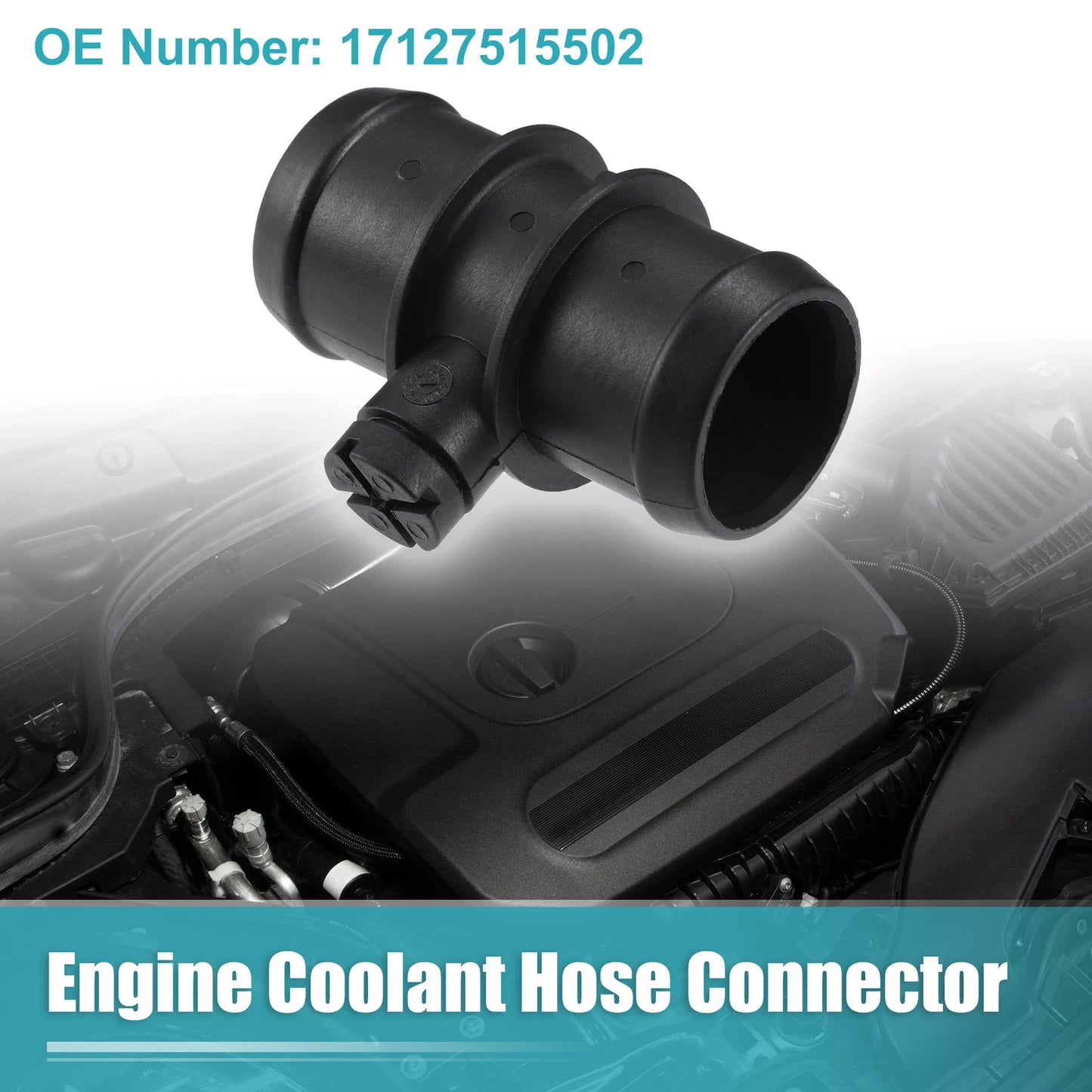 Engine Coolant Hose Connector for BMW MINI Cooper (2002-2008) Black