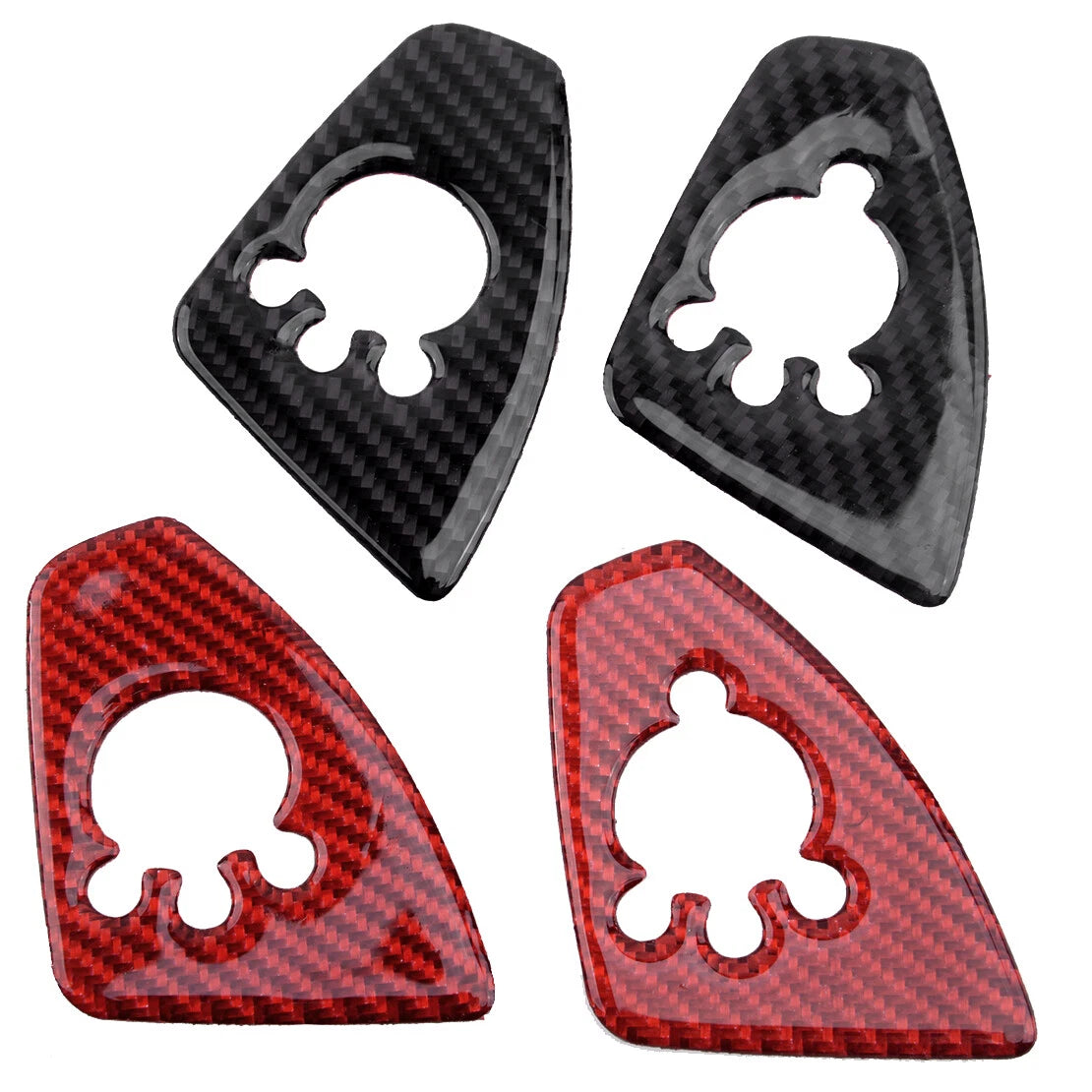 Carbon Fiber Inner Door Lock Button Cover Trim for Audi TT TTRS (2008-2014)