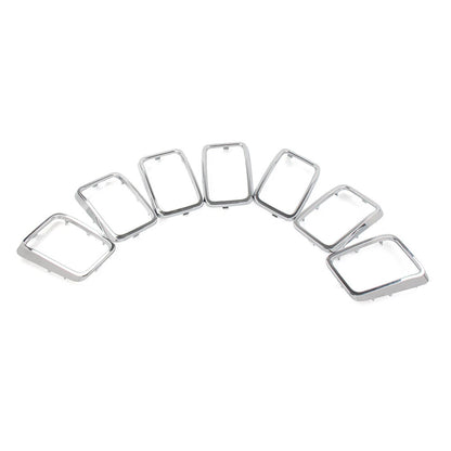 7x Front Grille Cover Inserts for Jeep Grand Cherokee (2017-2021)