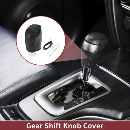 Car Gear Shift Knob Cover for Hyundai Sonata (2011-2014) - Pebbled Black