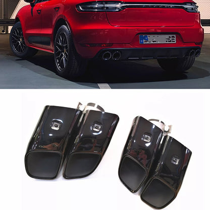 Rear Bumper Exhaust Muffler Pipe Quad for Porsche Macan (2019-2022)