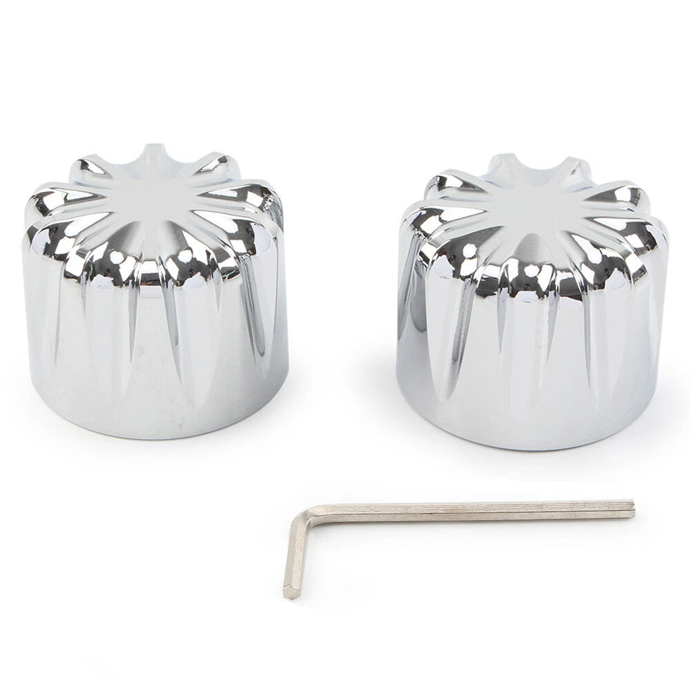 Chrome Front Axle Nut Cover for Harley Touring Softail Road King Dyna