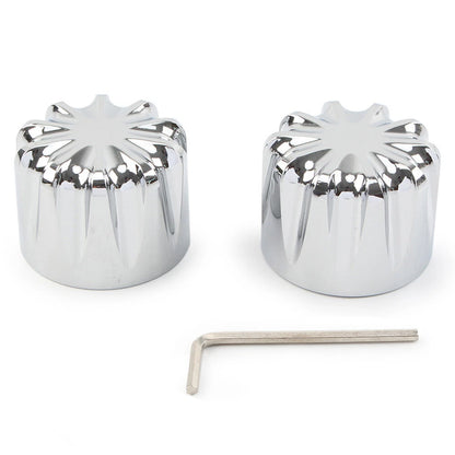 Chrome Front Axle Nut Cover for Harley Touring Softail Road King Dyna