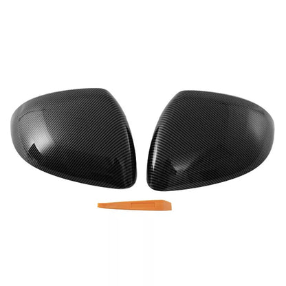 2 x Carbon Black Side Rearview Mirror Covers for Benz C S Class W206 W223 (2022+)