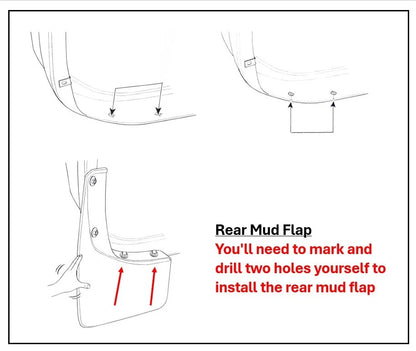 Mud Flaps for Suzuki Jimny 3-Door (2018-2025) 2 x Splash Guards