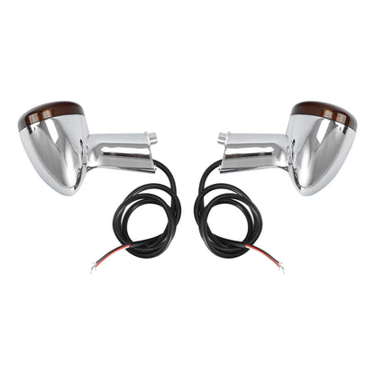Chrome LED Rear Turn Signal Lights for Harley Sportster 883 XL1200 (1992-Up)