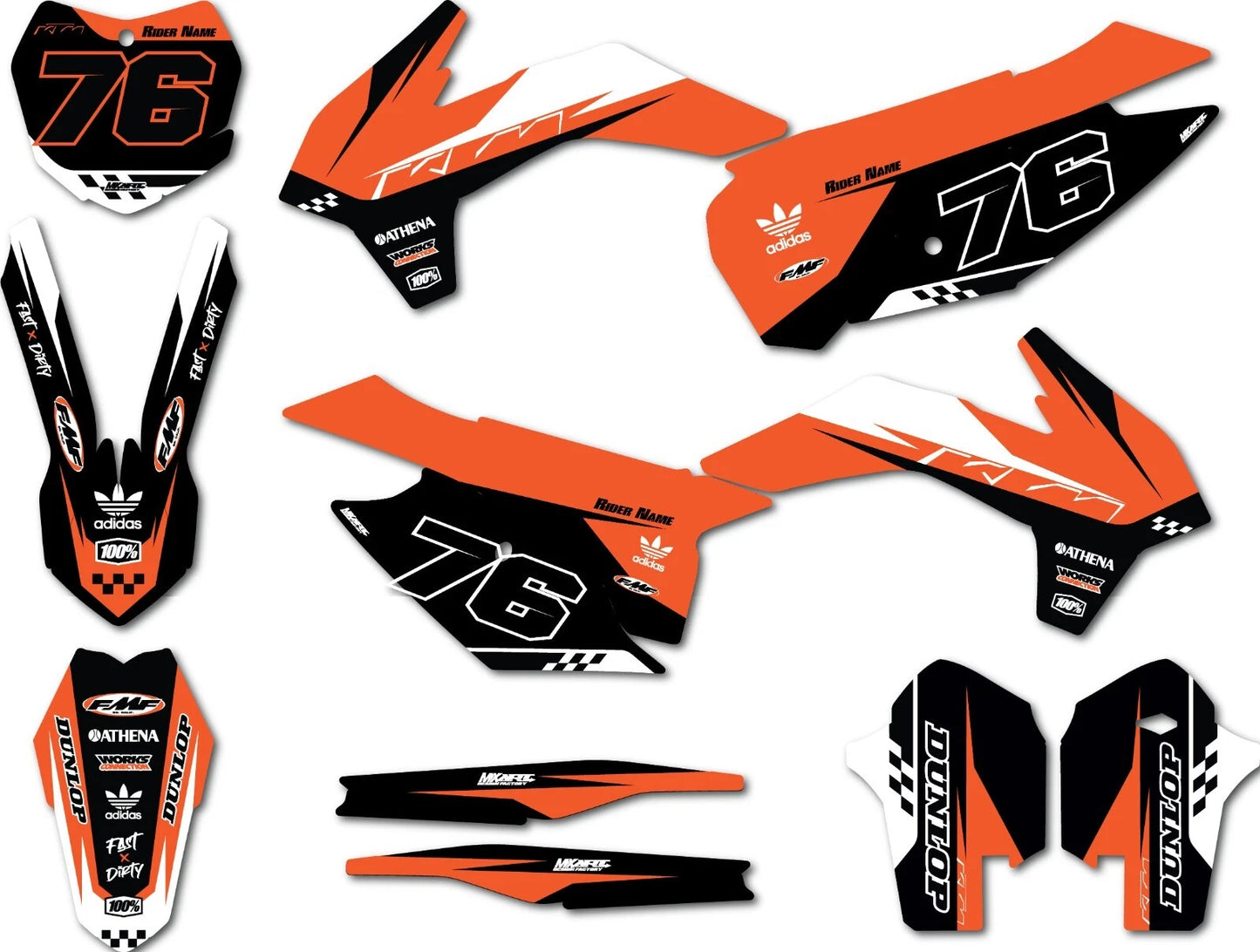 Custom Graphics Stickers for 2013-2015 KTM SXF 250