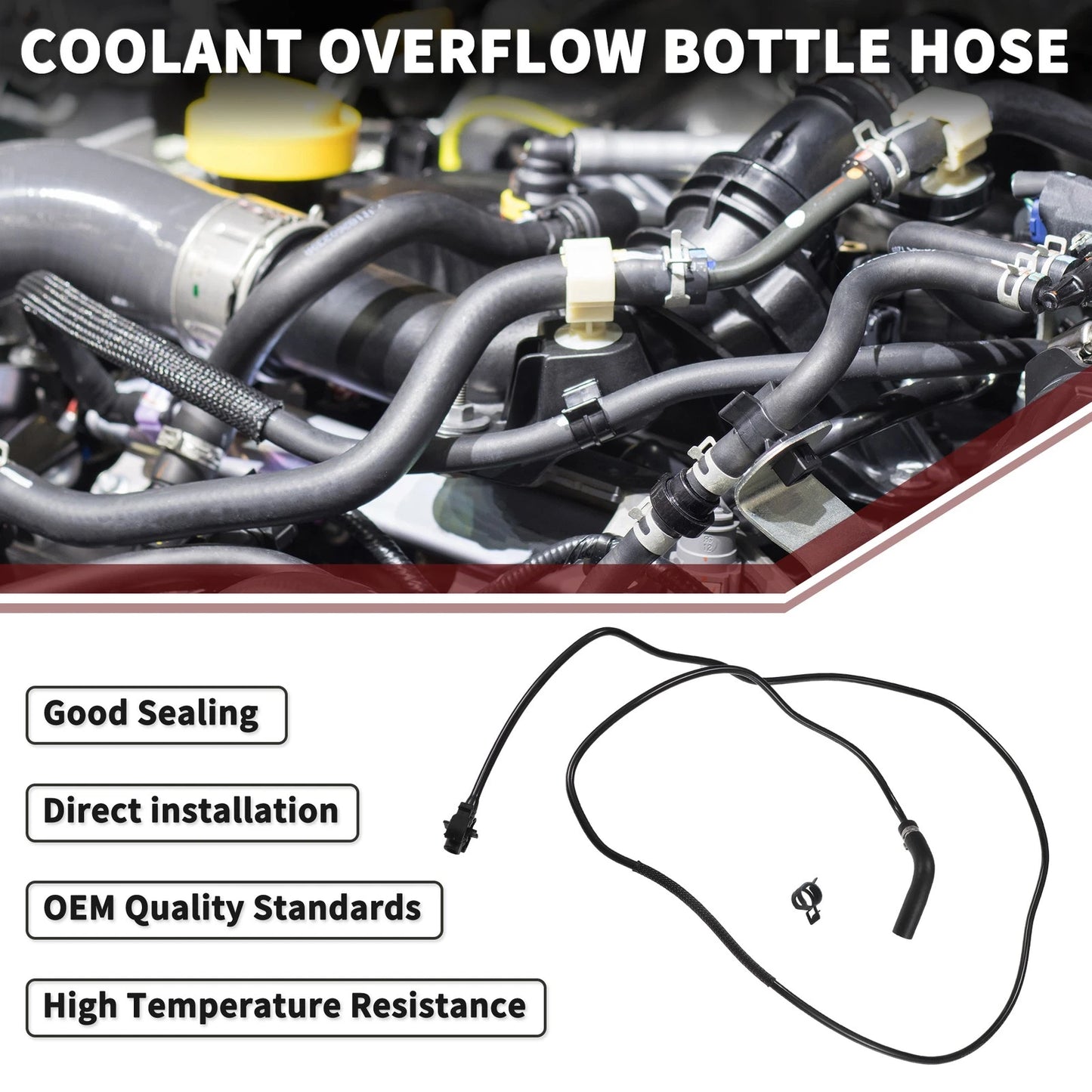 Coolant Overflow Bottle Hose for Ford C-Max (2015-2019)