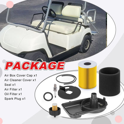 Air Box Cover & Air Fuel Filter for Yamaha G2 G8 G9 G11 Golf Cart (1985–1995)