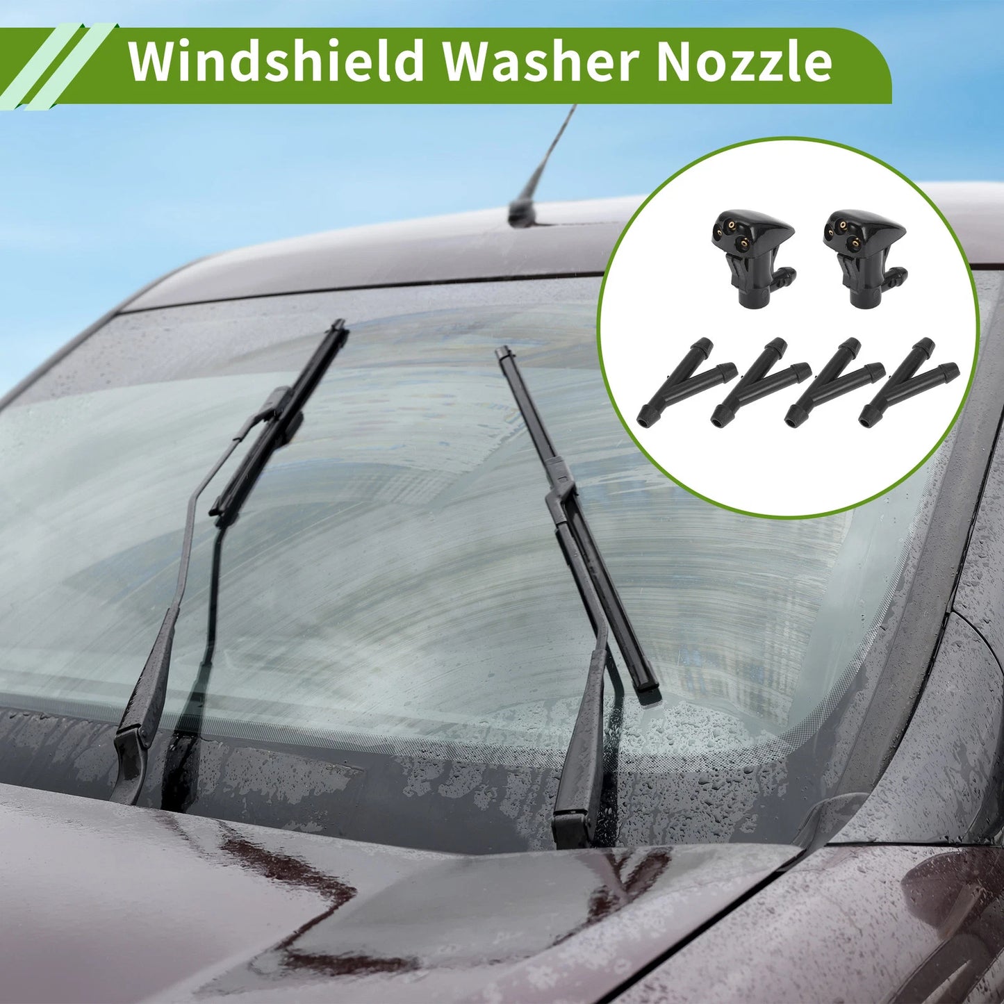 Windshield Washer Nozzle & Hose Connector for Hyundai (2011-2016)