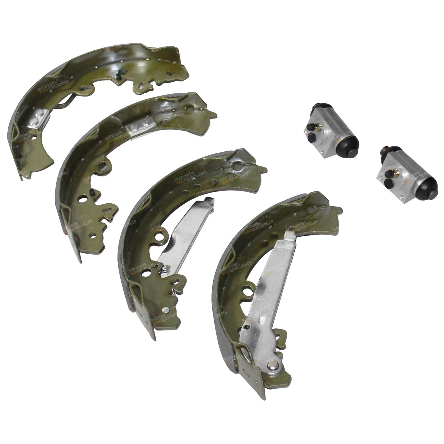2 x Rear Brake Shoes & Wheel Cylinders for Toyota Hilux GGN25 KUN26 (2005–2016)