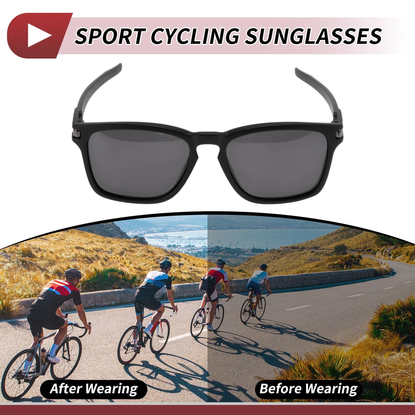 1Pc Motorcycle Riding Goggles Gray Lens Black Frame PC UV400 for Make Model
