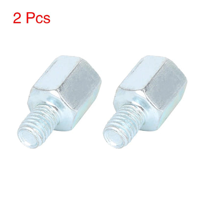 2 x 10mm–8mm Positive Motorcycle Rearview Mirror Adapter Bolt Screw