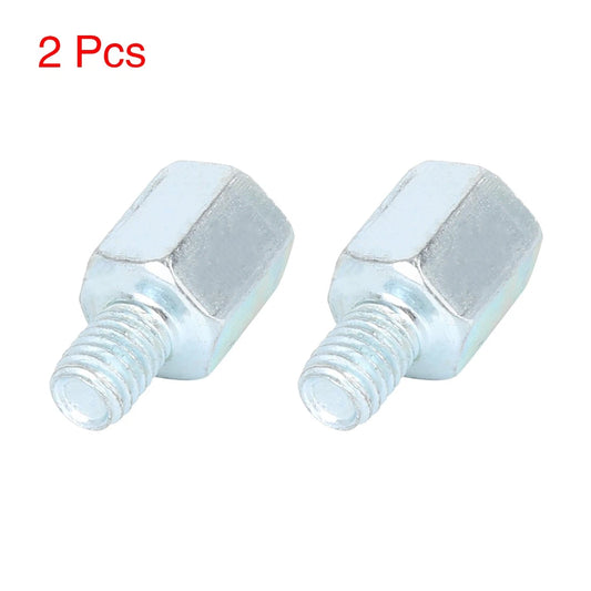 2 x 10mm–8mm Positive Motorcycle Rearview Mirror Adapter Bolt Screw
