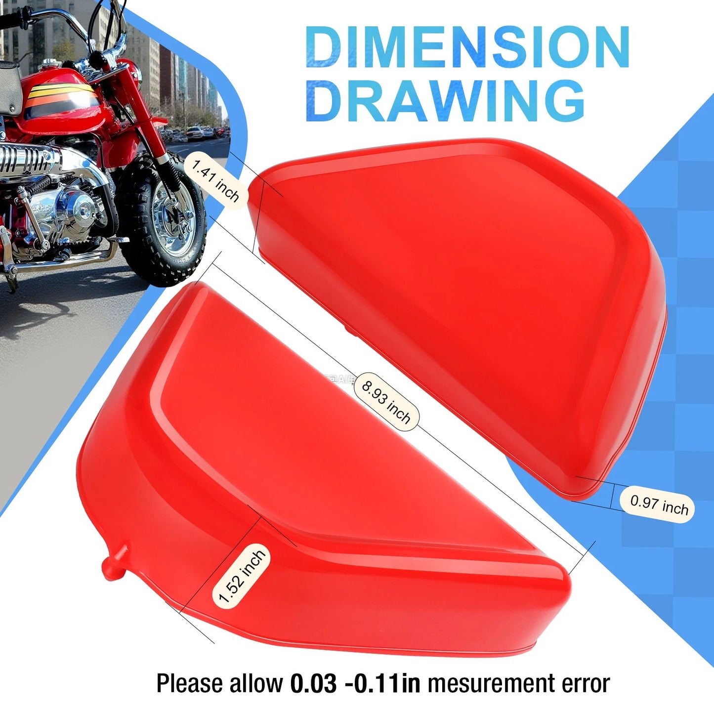 Replacement Left Side Cover for Honda Mini Trail Z50/Z50A (1972-1978) Red