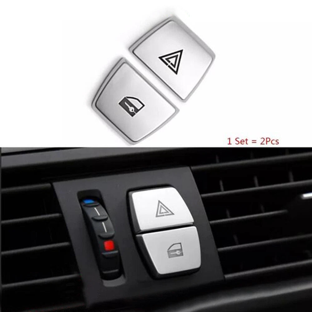 Car Warning Light Button Cover Trims for BMW 7 Series (2007-2014)