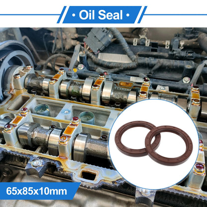 Oil Seal / 65x85x10mm / Seal Ring FKM Brown 2 Pcs for Make Model