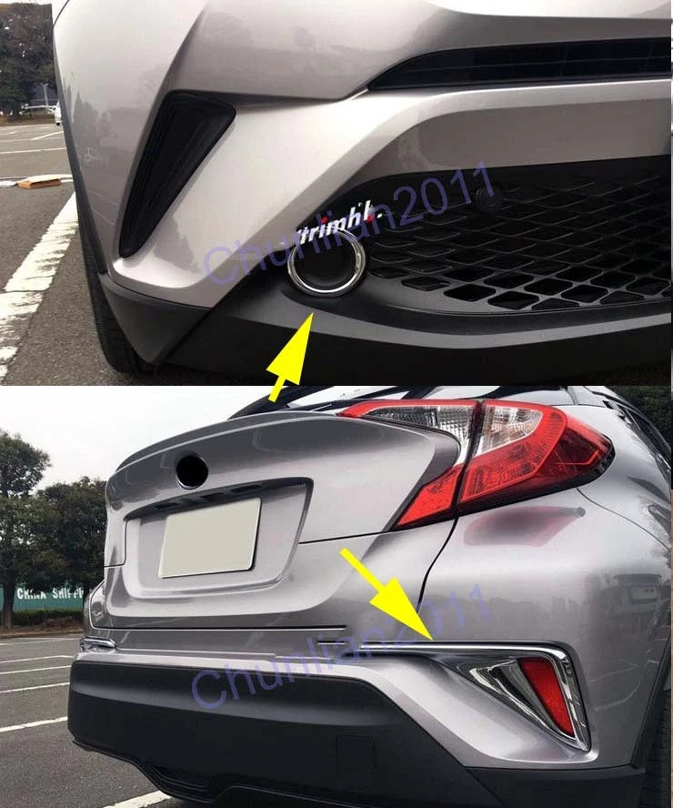 Front & Rear Fog Light Covers for 2017-2019 Toyota C-HR (2017-2019)