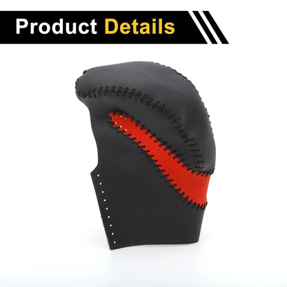 Car Gear Shift Knob Cover for Honda Accord (2013-2017) Black Red Faux Leather
