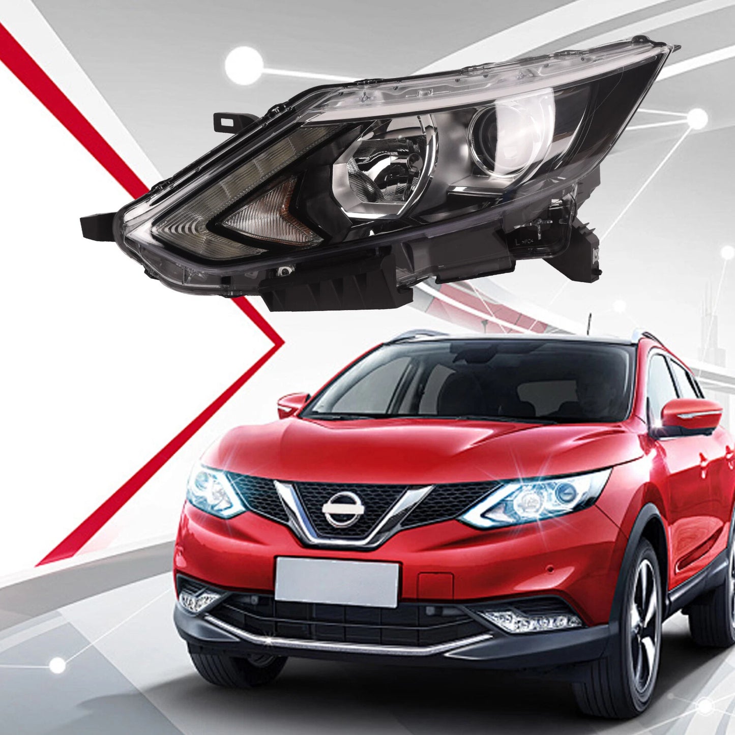 LH Headlight Lamp for Nissan Qashqai J11 ST TS (2014-2017)