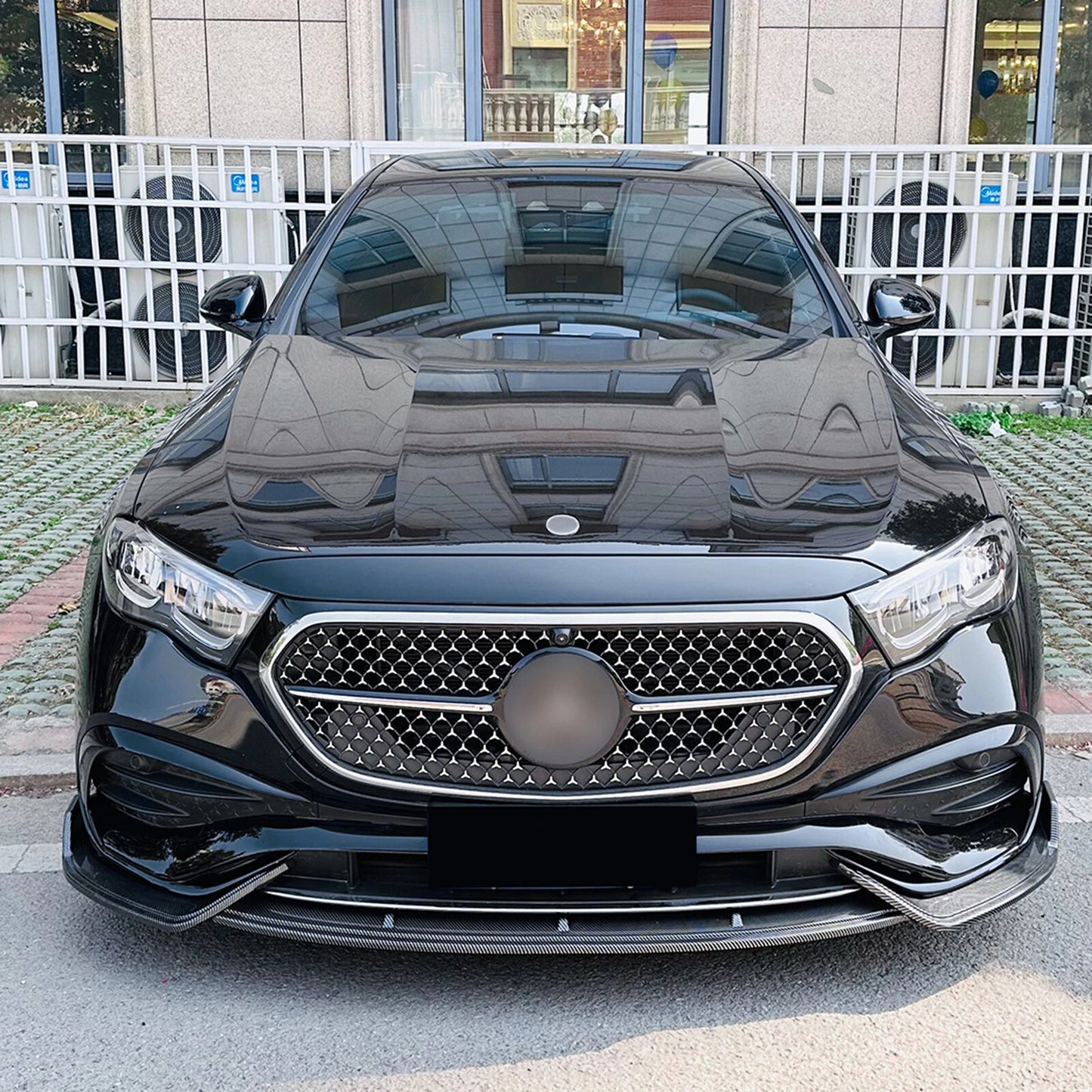 3 x Front Spoiler Lip Splitter Kit for Benz W214 E260 E300 AMG (2024) Carbon