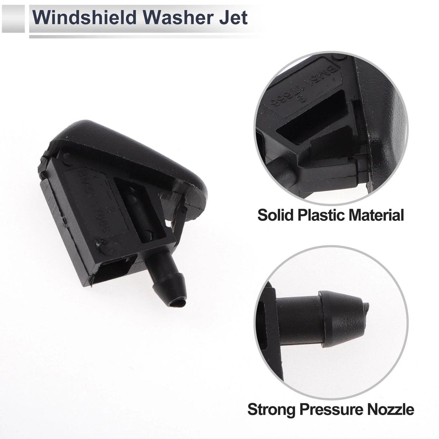 Windshield Washer Nozzle & 6 x Hose Connectors for Ford (2015-2023)