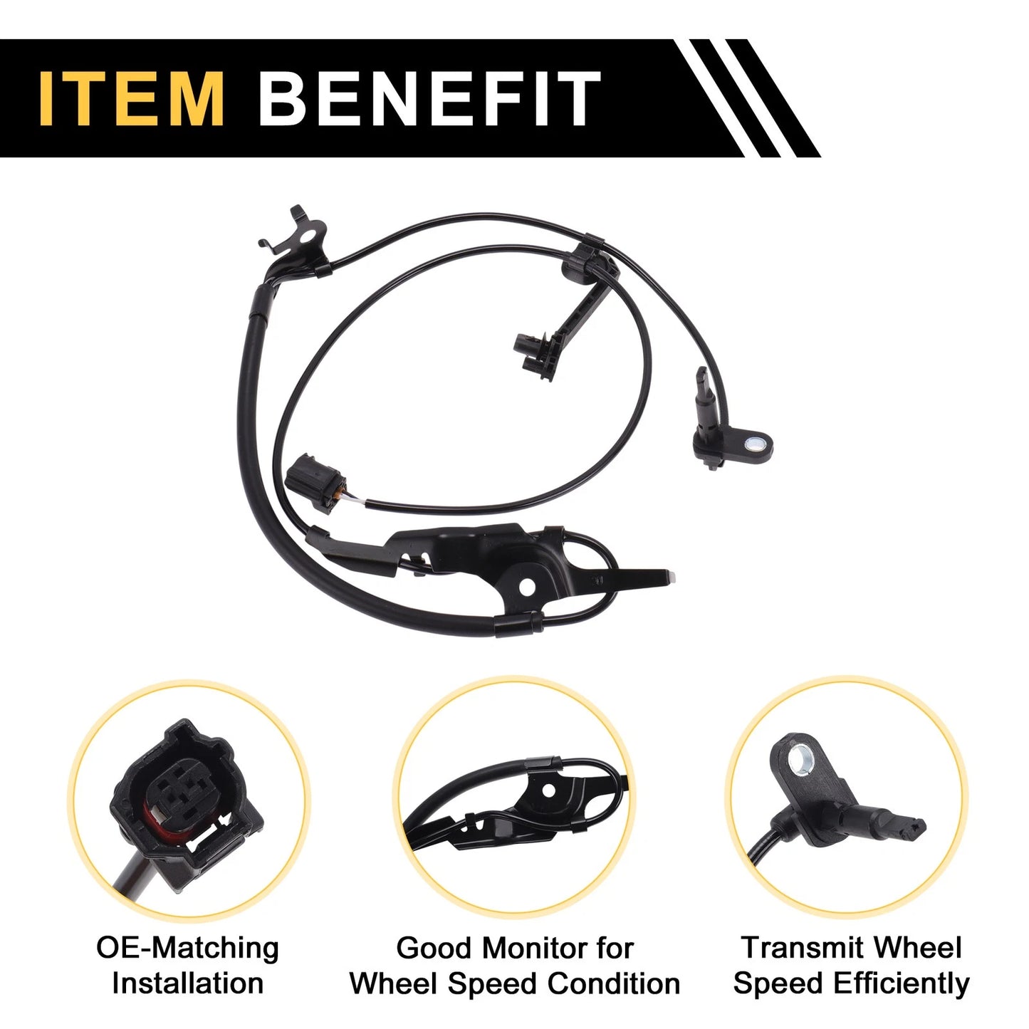 ABS Wheel Speed Sensor for Toyota Highlander (2012-2018) 1Pc Right Front