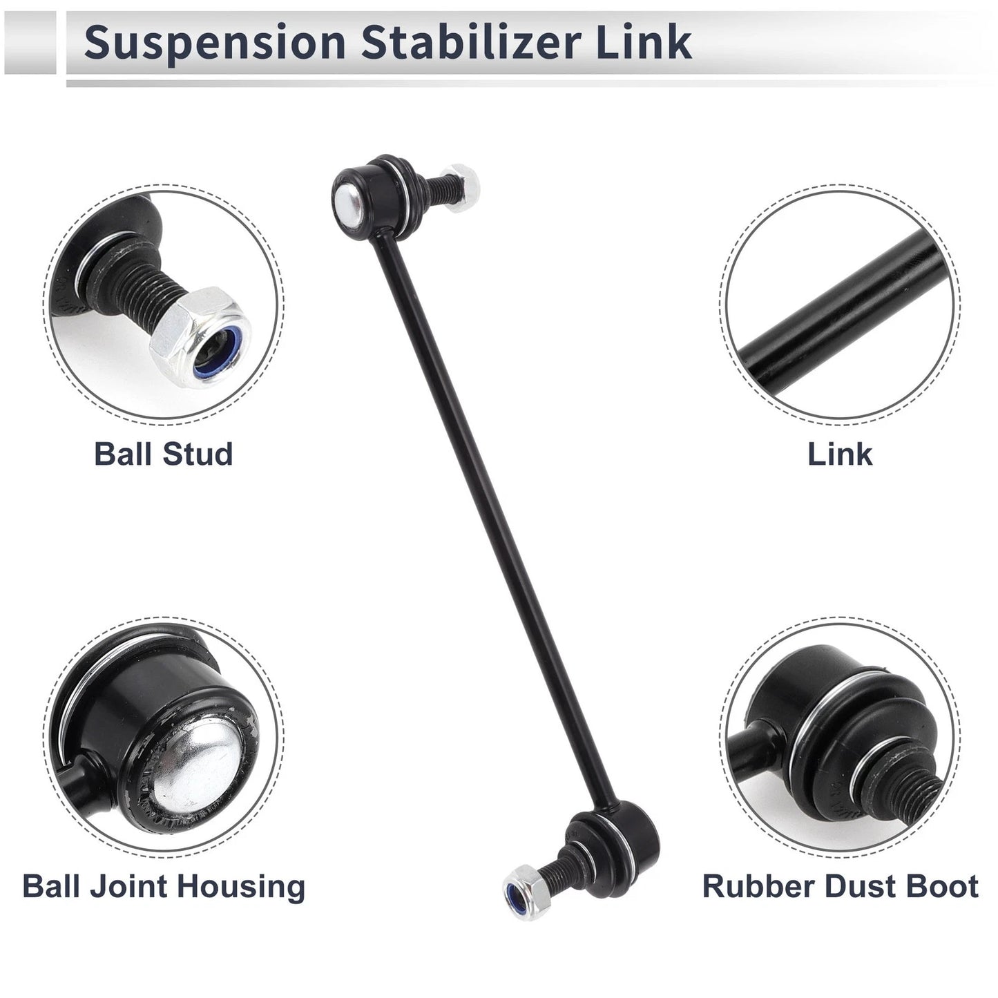 Front Stabilizer Bar Links 2 x Pcs Bushing for Toyota Matrix (2003-2014)