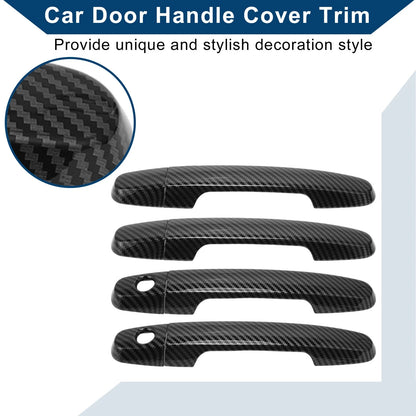 Car Door Handle Cover Trim for Toyota Corolla Sedan (2003-2010) - Carbon Fiber Black
