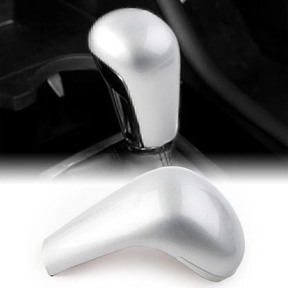 ABS Silver Console Gear Shift Knob Cover Trim for Mazda 3 Axela (2020-2021)