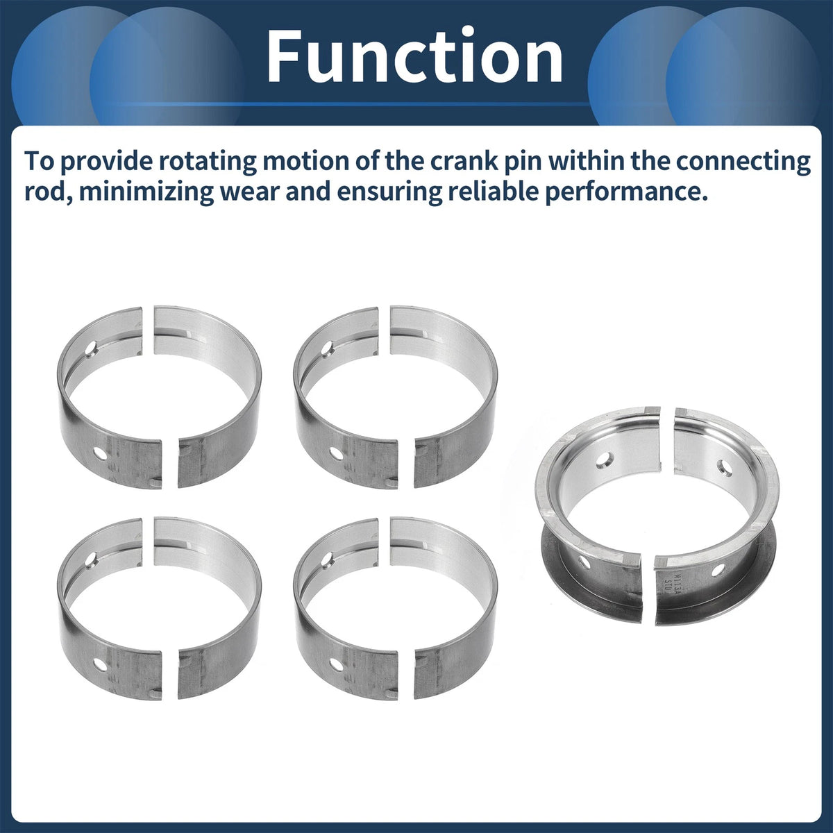 10 x Main Bearing Set for Mitsubishi L200 (1986-1995)