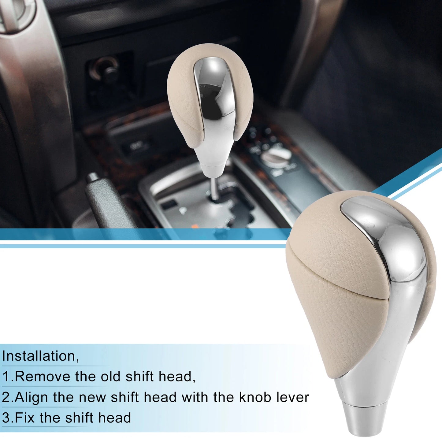 Beige Gear Shift Knob for Lexus Toyota