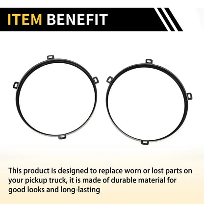 7" Round Headlight Metal Ring for Jeep Wrangler TJ (1997-2007)