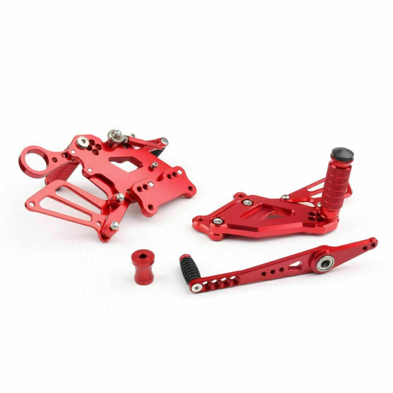 CNC Rear Footrests for BMW S1000RR (2015-2017) - Red 2 x Sets