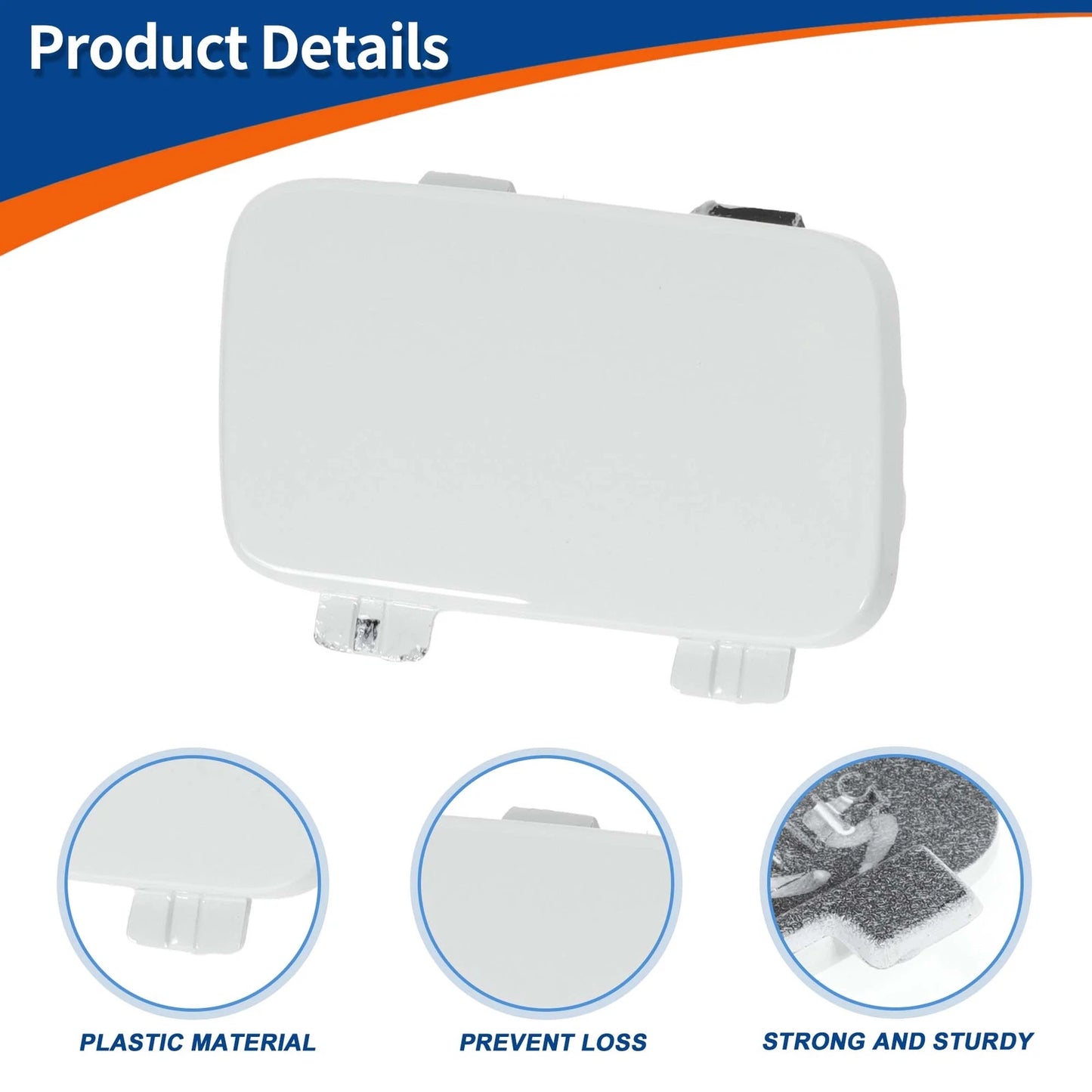 Front Car Bumper Tow Hook Cover for BMW E81 E87 (2004-2011) - Pure White