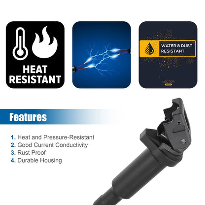Ignition Coil for BMW (Plastic, Metal, Rubber, Black) (2000-2006)