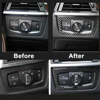 Real Carbon Fiber Interior Trim Decor Cover Sticker for BMW 3 4 Series (2012-2020)