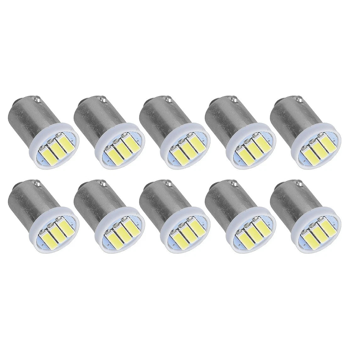 50pcs White BA9S T4W 7020 LED Dome Map Side Marker Bulbs for Car