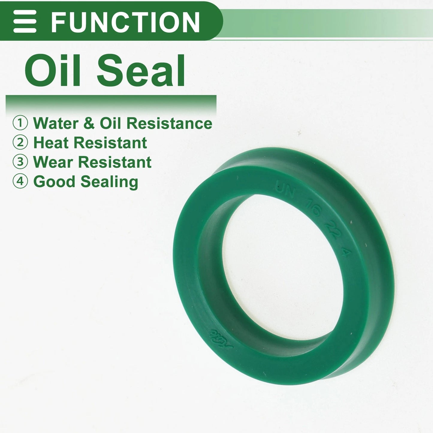 Oil Seal 5 x Rotary Shaft Seal TPU 16x22x4mm Green for Make Model