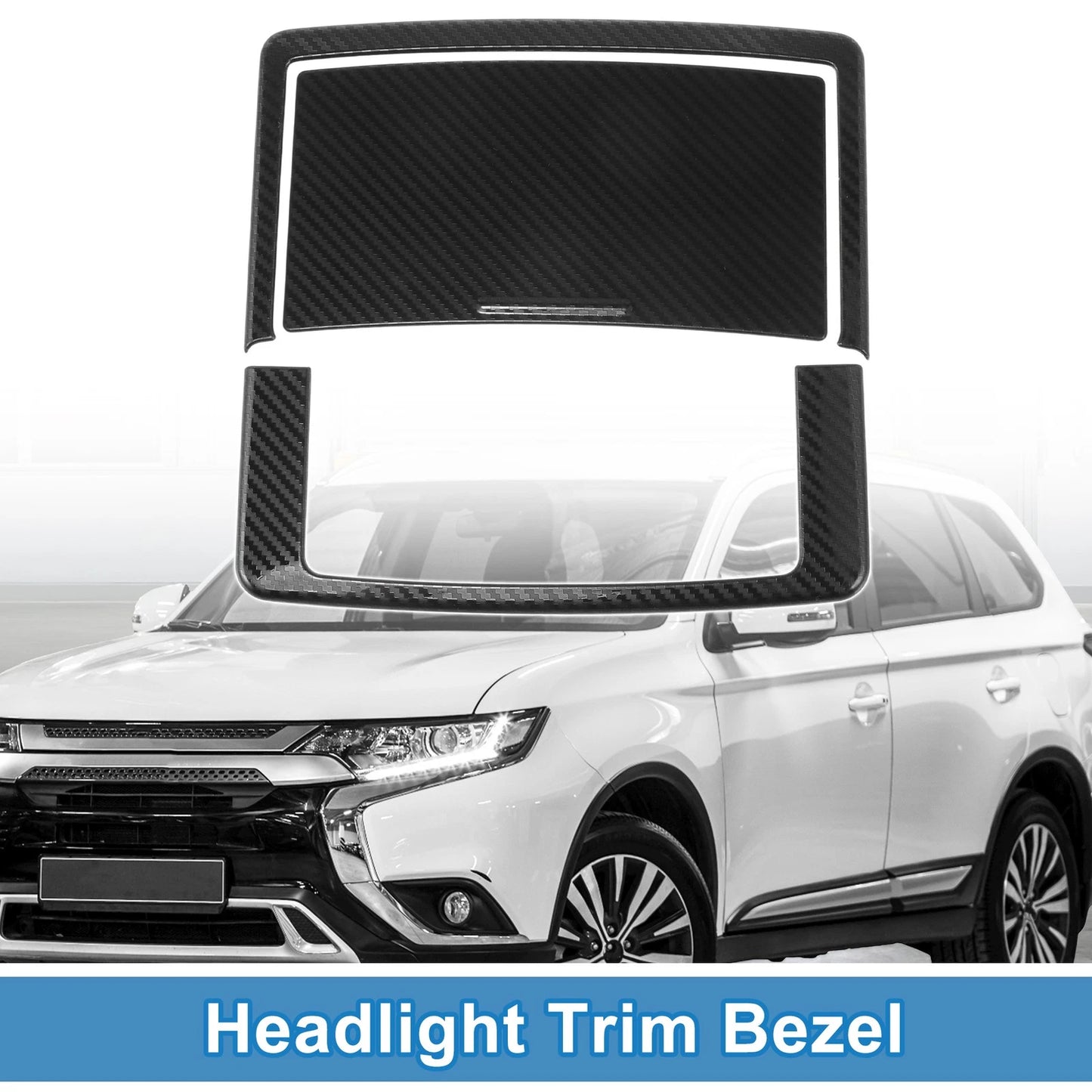 Car Front Row Headlight Trim Bezel for Mitsubishi Outlander (2022-2024)