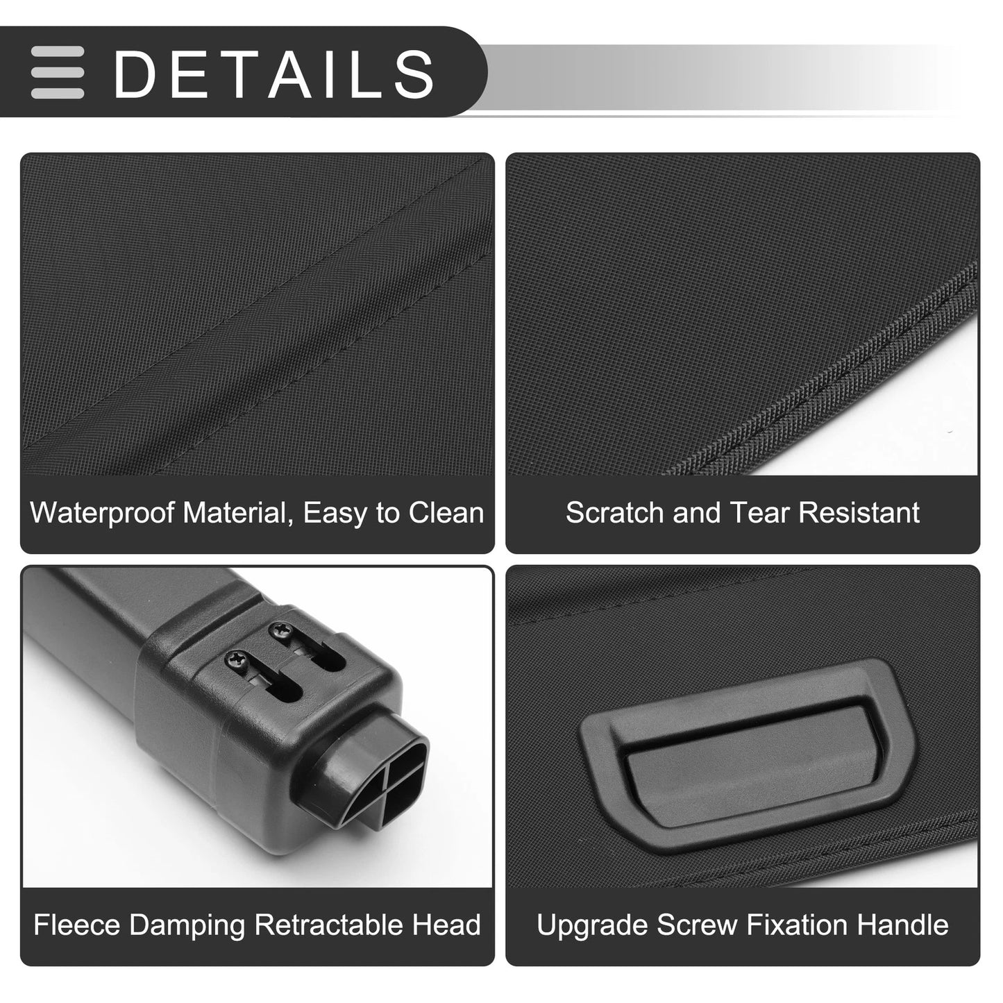 Retractable Cargo Cover for GMC Acadia Trunk Parcel Shelf GlossBlack (17-23)
