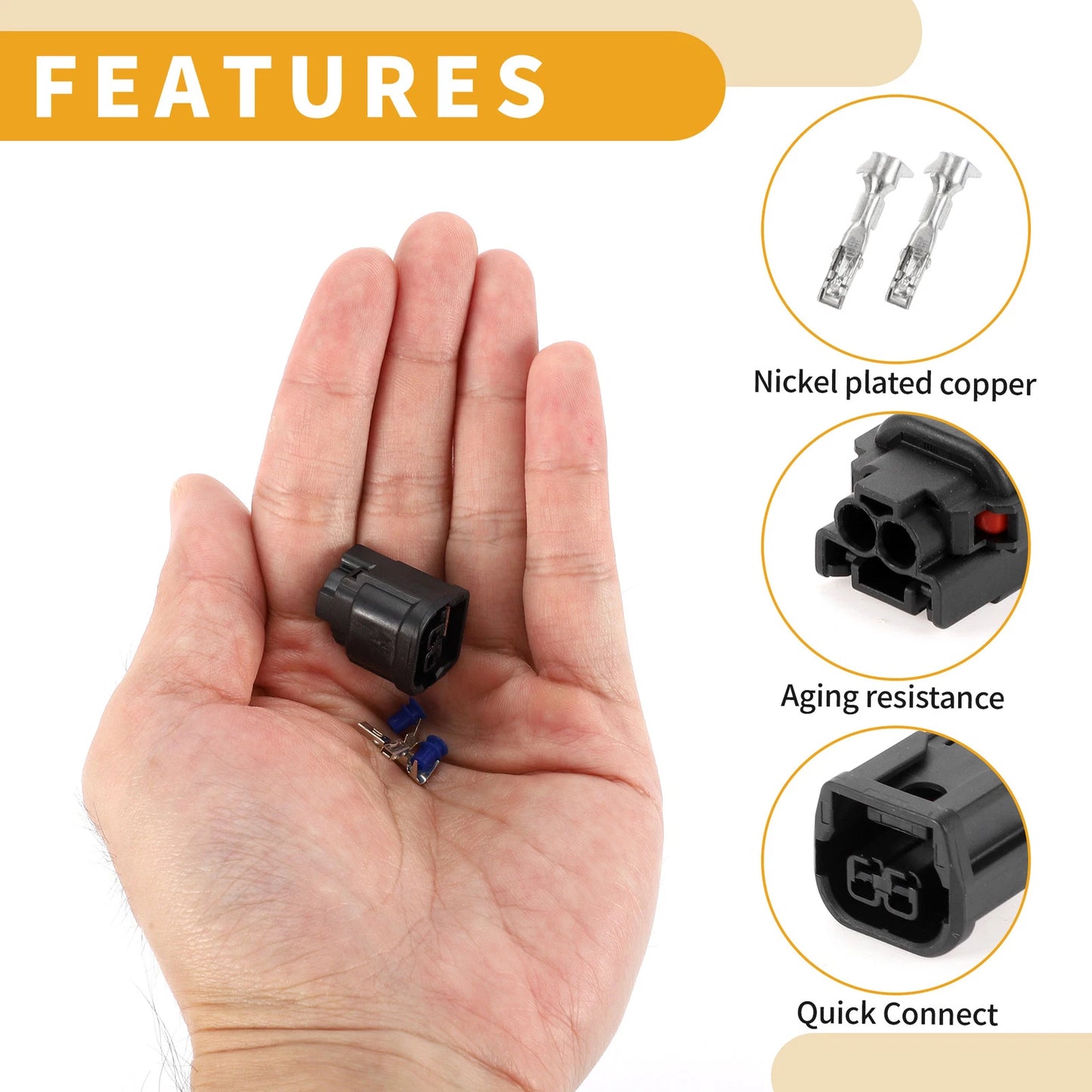 Pin Fog Light DRL Lamp Connector Plug for Honda