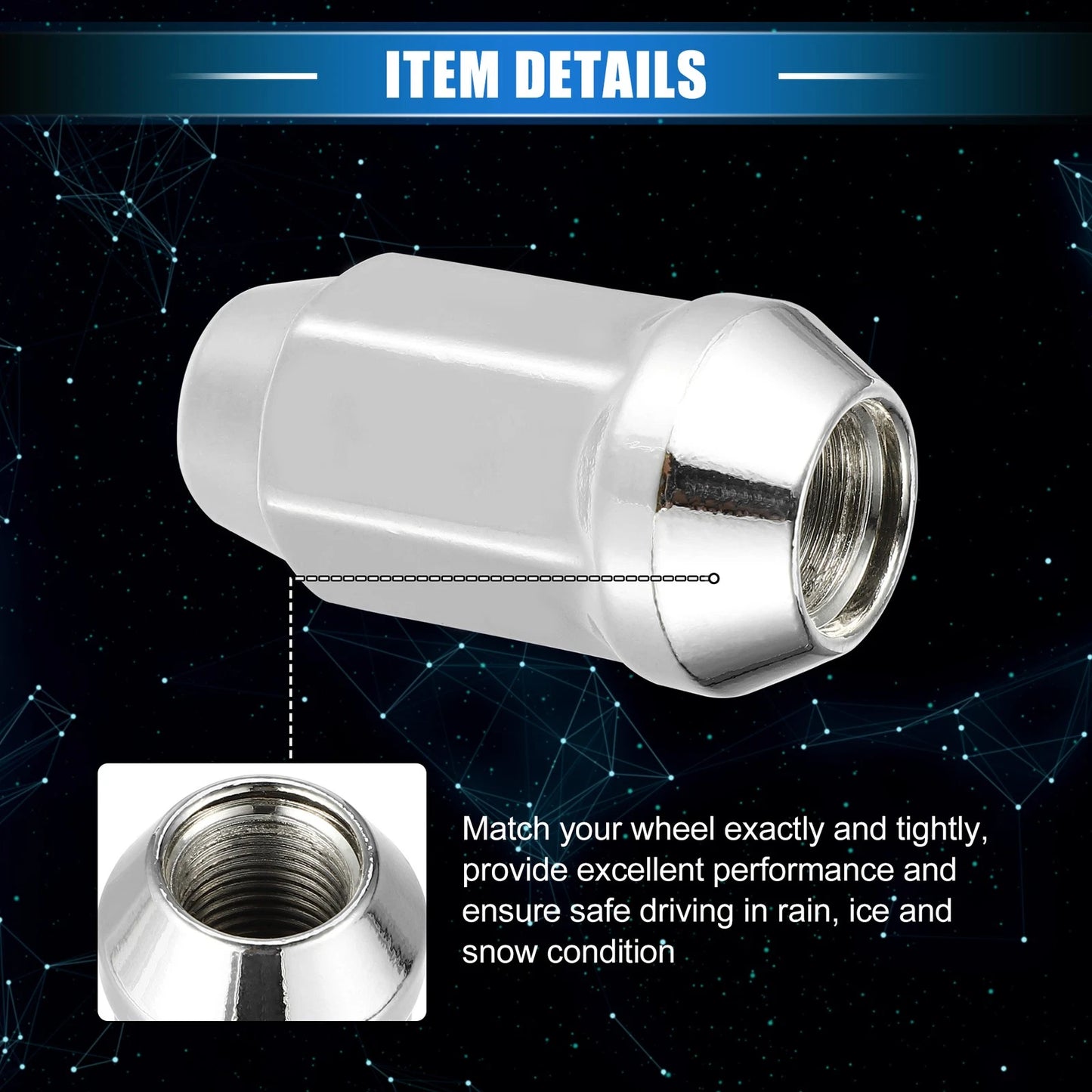 20 x Wheel Lug Nuts for Ford Explorer, Lincoln MKS 1/2-20 (2006-2019)