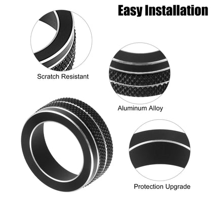 AC Knob Ring 4 x Engine Start Button Covers for Toyota Corolla