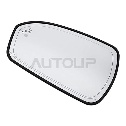 Mirror Glass Driver Side Heated w/ Blind Spot Detect for Ford Fusion (2013–2020)