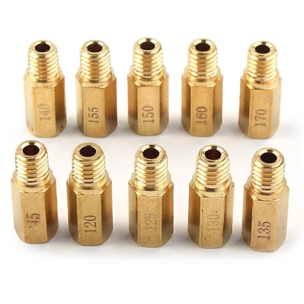 10 x Carburetor Main Jets Kit for PWK Mikuni OKO KOSO (120-170)
